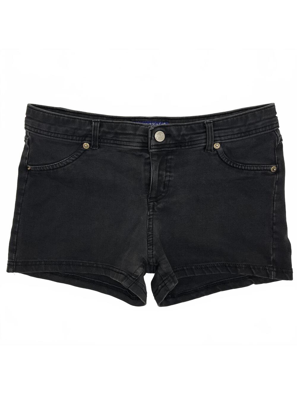 2010s Oxygen Size Med Black Mid Rise Stretchy Jegging Shorts Casual Summer
